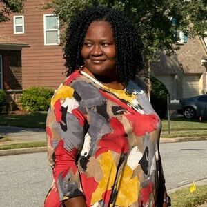 Multicolor Abstract Print Women's Pants Suit